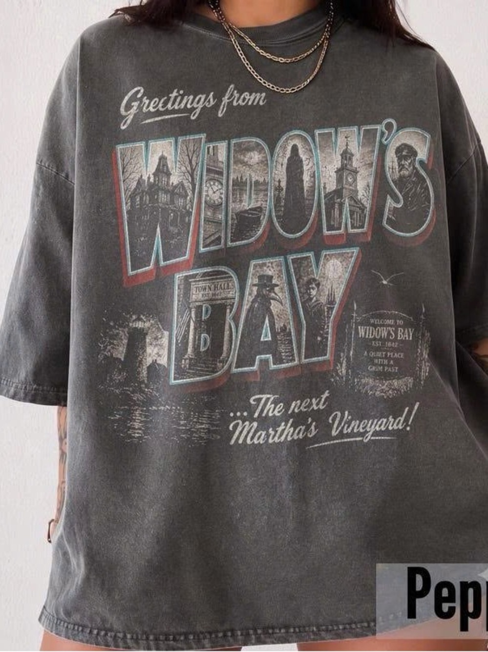 Widow's Bay Vintage Graphic Tee - Pepper